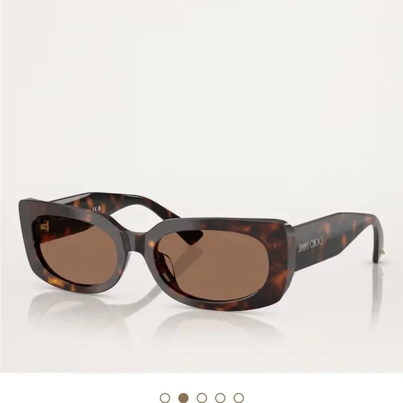 Jimmy Choo Brown Rectangular Sunglasses - Picture 2 of 11
